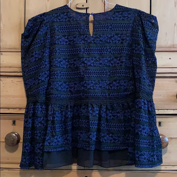 Lumie Lace Peplum Blouse - Picture 2 of 8